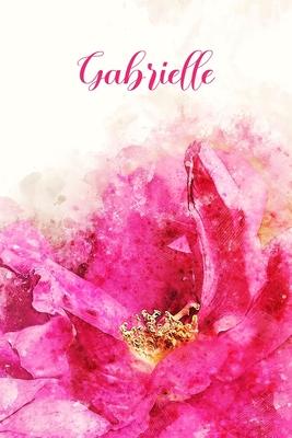 Gabrielle: Pink Floral Personalized Name Journal for Women 6x9