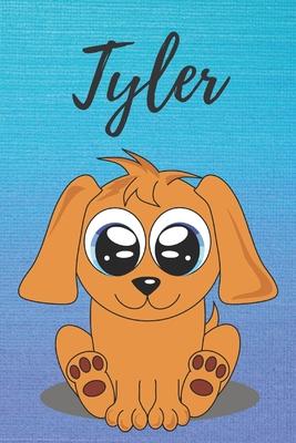 Tyler dog coloring book / notebook / journal / diary: Personalized Blank Girl & Women, Boys and Men Name Notebook, Blank DIN A5 Pages. Ideal as a Uni