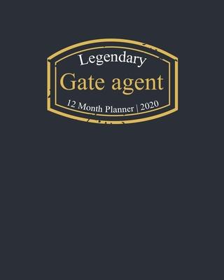 Legendary Gate agent, 12 Month Planner 2020: A classy black and gold Monthly & Weekly Planner January - December 2020
