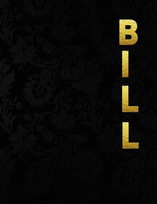 Bill: Black Gold Monthly Bill Payments Tracker, Simply Bill Planner and Organizer, Keeper Budgeting, Money Debt Tracker, Pla