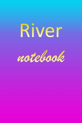 River: Blank Notebook - Wide Ruled Lined Paper Notepad - Writing Pad Practice Journal - Custom Personalized First Name Initia
