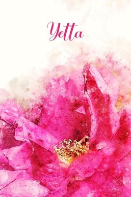 Yetta: Pink Floral Personalized Name Journal for Women 6x9