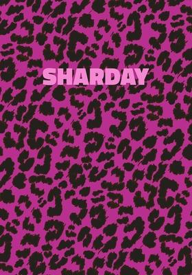 Sharday: Personalized Pink Leopard Print Notebook (Animal Skin Pattern). College Ruled (Lined) Journal for Notes, Diary, Journa