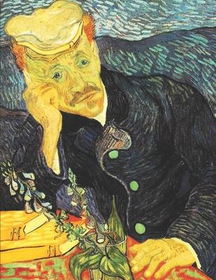 Vincent van Gogh Black Paper Sketchbook: Portrait of Dr. Gachet Impressionism - Use with Colored Pencils, Chalk, Metallic Markers, Gel & Ink Pens - Ar