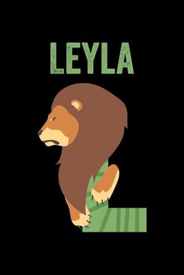 Leyla: Animals Coloring Book for Kids, Weekly Planner, and Lined Journal Animal Coloring Pages. Personalized Custom Name Init