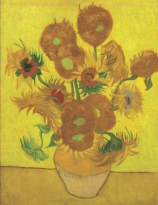 Yellow Sunflowers Black Paper Sketchbook: Vincent Van Gogh Dutch Master Painting - Draw with Vivid Colors - Large Artistic Sketch Pad - For Art Suppli