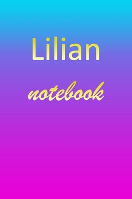 Lilian: Blank Notebook - Wide Ruled Lined Paper Notepad - Writing Pad Practice Journal - Custom Personalized First Name Initia