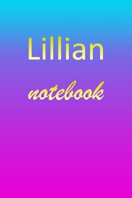 Lillian: Blank Notebook - Wide Ruled Lined Paper Notepad - Writing Pad Practice Journal - Custom Personalized First Name Initia