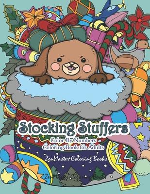 Stocking Stuffers Color By Numbers Coloring Book for Adults: An Adult Color By Numbers Coloring Book of Stockings full of Cute Baby Animals With Chris