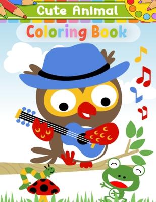 Cute Animal Coloring Book: Animals Coloring Books for Adults Relaxation on Christmas Holiday, Christmas Gift Animal Coloring Pages for Kids, Men,