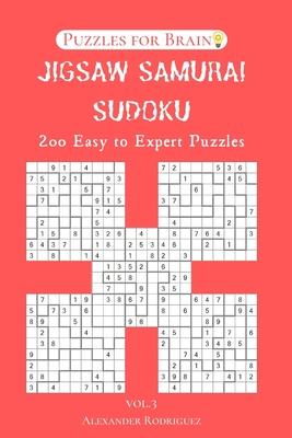 Puzzles for Brain - Jigsaw Samurai Sudoku 200 Easy to Expert Puzzles vol.3