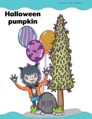 Halloween Pumpkin: Coloring Pages for Children, Kids, Trick or Treat Design Painting to Create Imaginary with Ghosts
