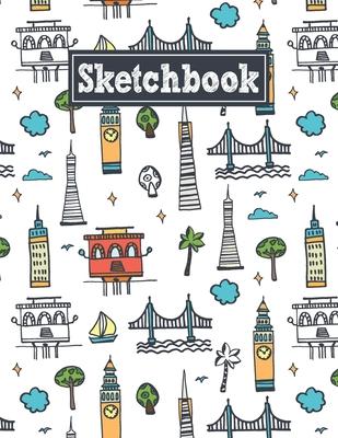 Sketchbook: 8.5 x 11 Notebook for Creative Drawing and Sketching Activities with San Francisco Themed Cover Design