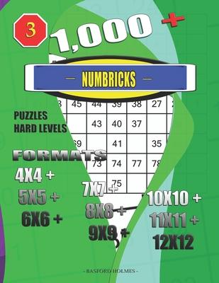 1,000 + Numbricks puzzles hard levels: Formats 4x4 + 5x5 + 6x6 + 7x7 + 8x8 + 9x9 + 10x10 + 11x11 + 12x12