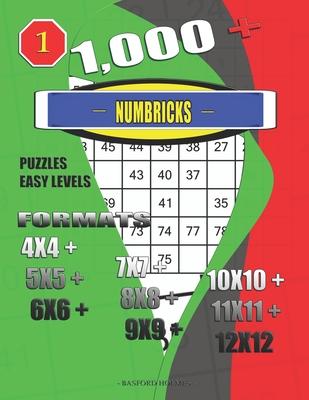 1,000 + Numbricks puzzles easy levels: Formats 4x4 + 5x5 + 6x6 + 7x7 + 8x8 + 9x9 + 10x10 + 11x11 + 12x12