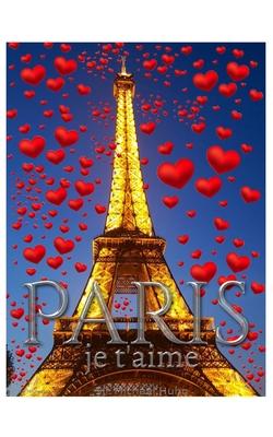 Paris je t’’aims gold Eiffel Tower creative blank journal Notebook