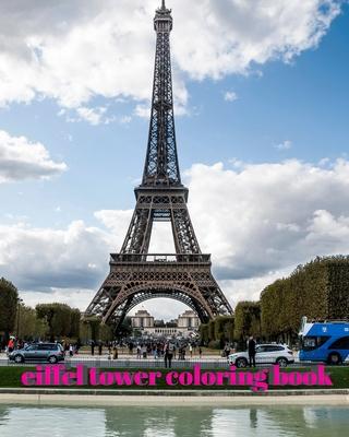 Paris Eiffel tower children and adult coloring template sketchbook