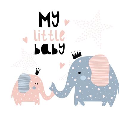 My Little Baby Baby Shower Guest Book: Elephant Baby And His Mom For Baby Girl, Sign in book, Advice for Parents, Wishes for a Baby, Bonus Gift Log, K
