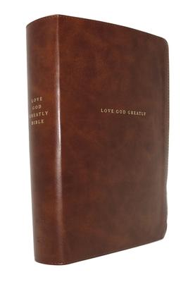 Net, Love God Greatly Bible, Leathersoft, Brown, Comfort Print: Holy Bible