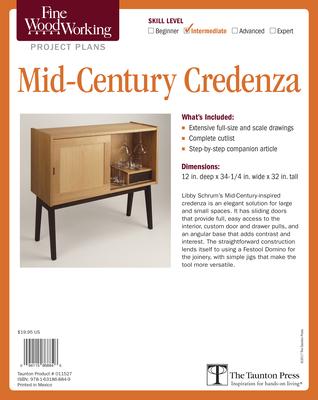 Fine Woodworking’’s Mid-Century Credenza Plan