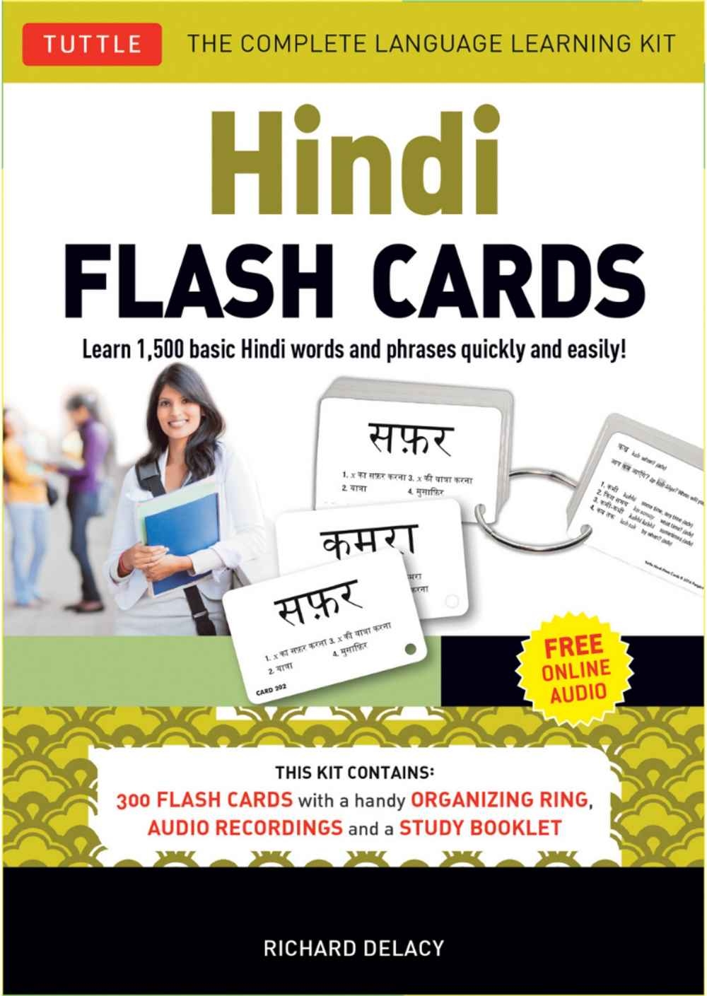Hindi Flash Cards Kit: Learn 1,500 Basic Hindi Words and Phrases Quickly and Easily!