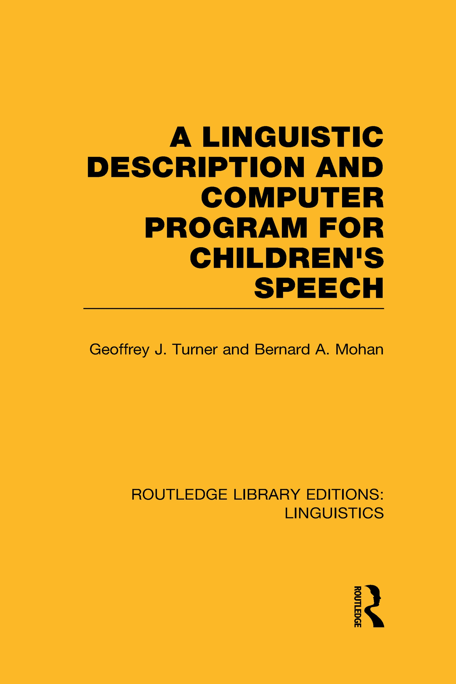 A Linguistic Description and Computer Program for Children’’s Speech