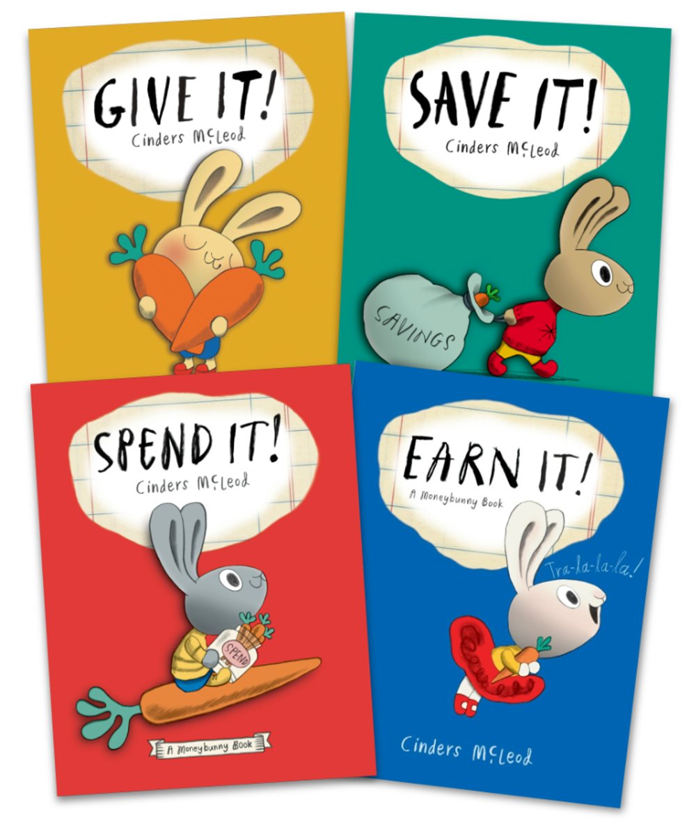 Money Bunny《小兔子學理財套書：陪孩子從賺、買、存、捐學人生財富價值》套書(共四冊)