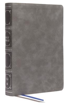 Nkjv, Reference Bible, Classic Verse-By-Verse, Center-Column, Leathersoft, Gray, Red Letter, Thumb Indexed, Comfort Print: Holy Bible, New King James