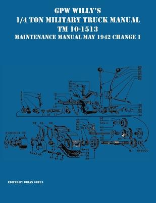 GPW Willy’’s 1/4 Ton Military Truck Manual TM 10-513 Maintenance Manual May 1942 Change 1