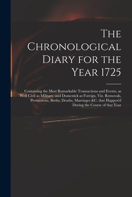 The Chronological Diary for the Year 1725: Containing the Most Remarkable Transactions and Events, as Well Civil as Military, and Domestick as Foreign