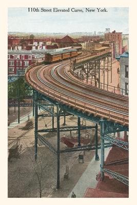 Vintage Journal Elevated Train, 110th Street, New York City