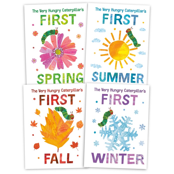好餓的毛毛蟲過四季 4冊硬頁套書：帶寶寶認識春、夏、秋、冬