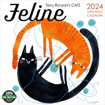 Feline 2024 Mini Wall Calendar: Terry Runyan’s Cats