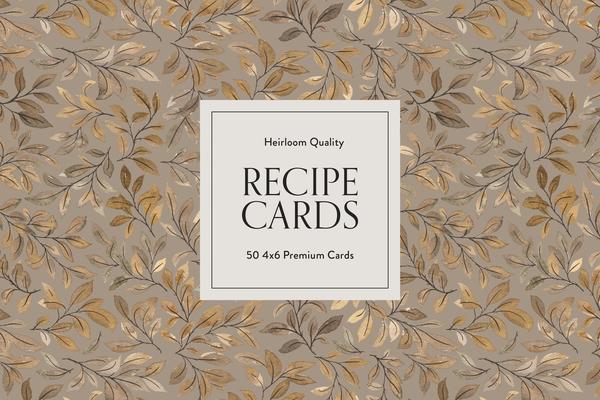 Recipe Cards: 50 Beautifully-Designed 4x6 Recipe Cards