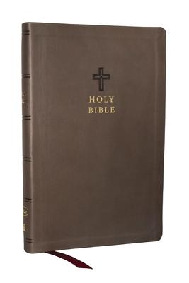 NKJV Value Ultra Thinline Bible, Charcoal Leathersoft, Red Letter, Comfort Print