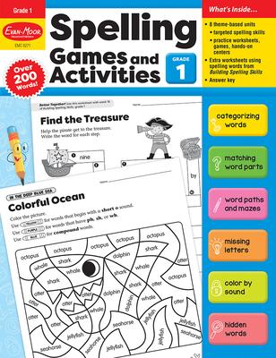 Spelling Games and Activities, Grade 1 Teacher Resource