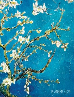 Vincent Van Gogh Planner 2024: Almond Blossom Painting Artistic Post-Impressionism Art Organizer: January-December (12 Months)