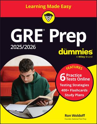 GRE Prep 2025/2026 for Dummies: Book + 6 Practicetests & 400+ Flashcards Online