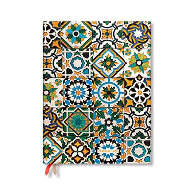 Paperblanks 2024-25 Porto Portuguese Tiles 18-Month Ultra Vertical Weekly Elastic Band 208 Pg 80 GSM
