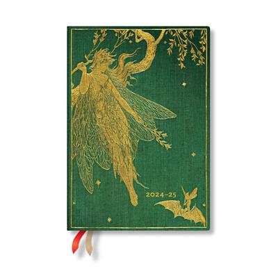 Paperblanks 2024-25 Olive Fairy Lang’s Fairy Books 18-Month Flexis MIDI Horizontal Weekly Elastic Band 224 Pg 80 GSM