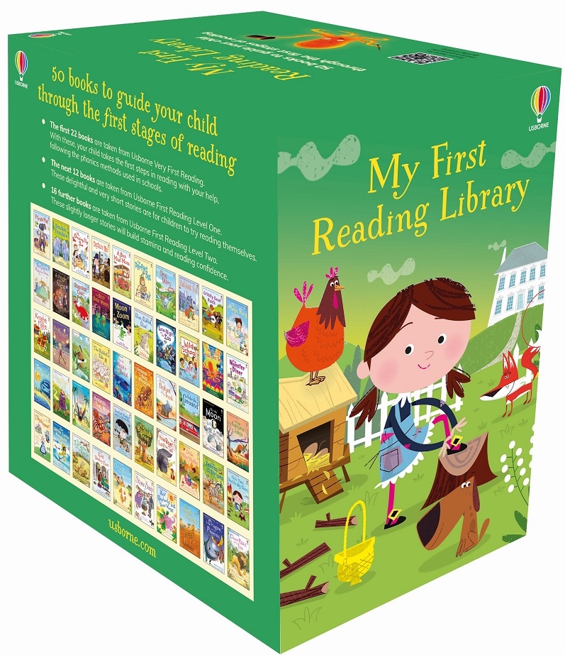 Usborne入門分級讀本有聲套書《My First Reading Library》(50本可掃QR Code聽故事，3歲以上適讀)我的小小外文圖書館