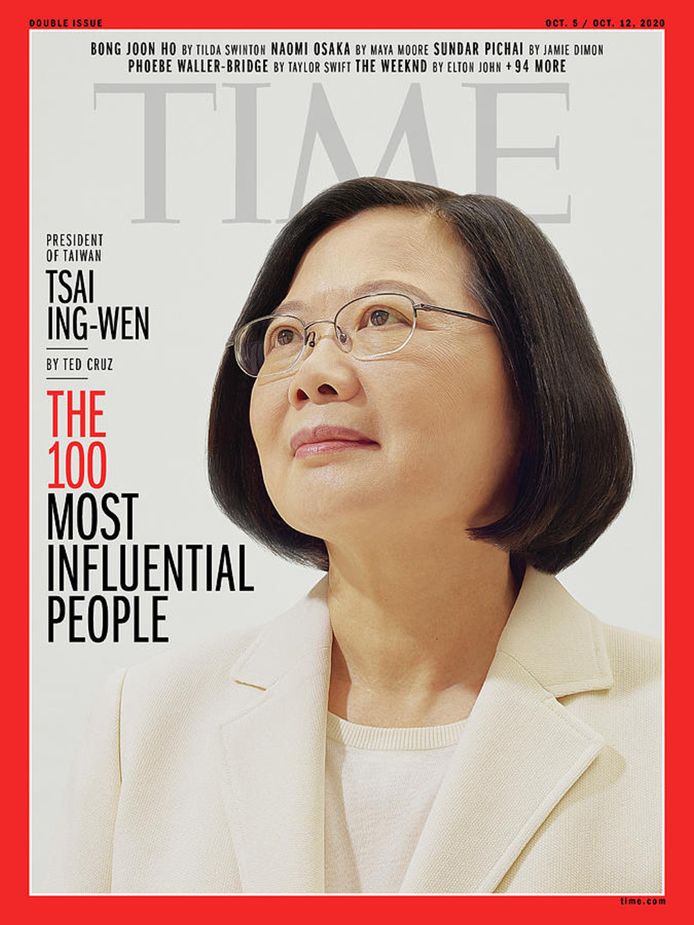 TIME 時代週刊 2020/10/05 + 總統蔡英文 A3 封面海報  第24期(限台灣)