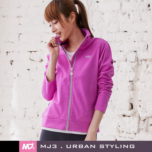 【MJ3】休閒刷毛立領外套-女XL浪漫紫
