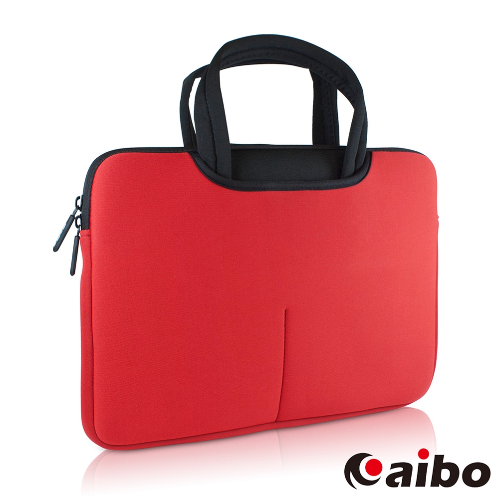 aibo 13吋平板/筆電適用 雙色防震保護提袋(PAB04)紅黑