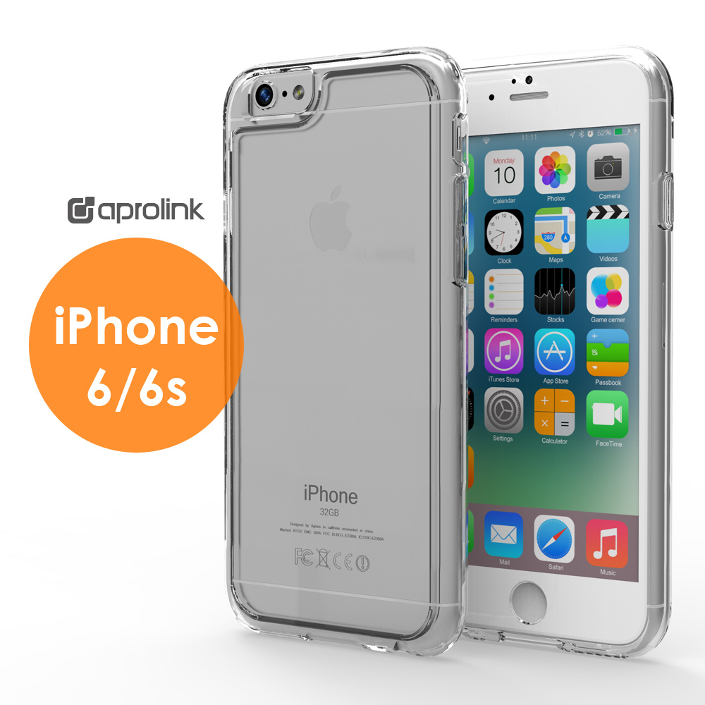 AproLink iPhone6s 雙料保護殼-透明透明