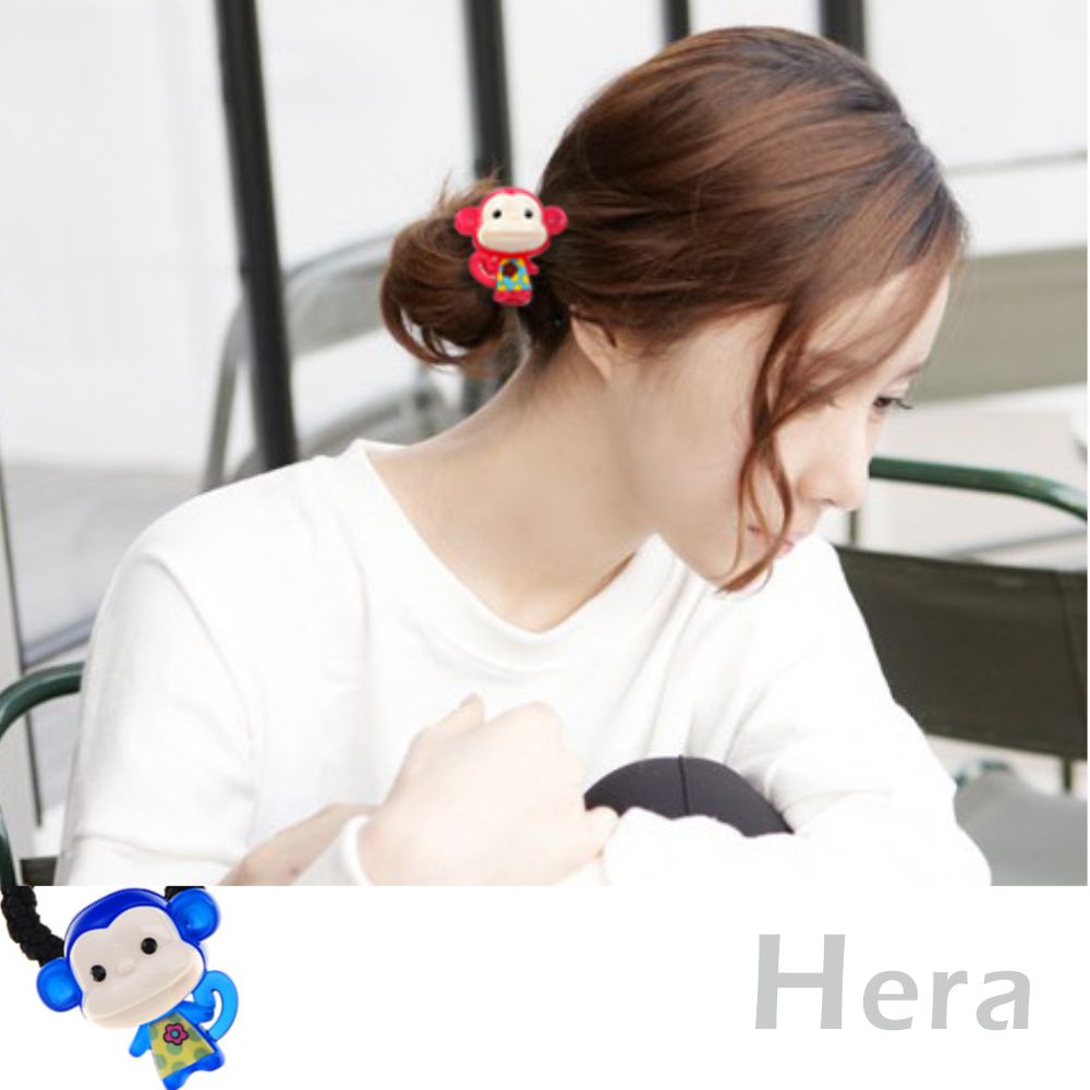 【Hera】赫拉 高質感糖果小猴子高彈力髮圈/髮束-5色(藍色)