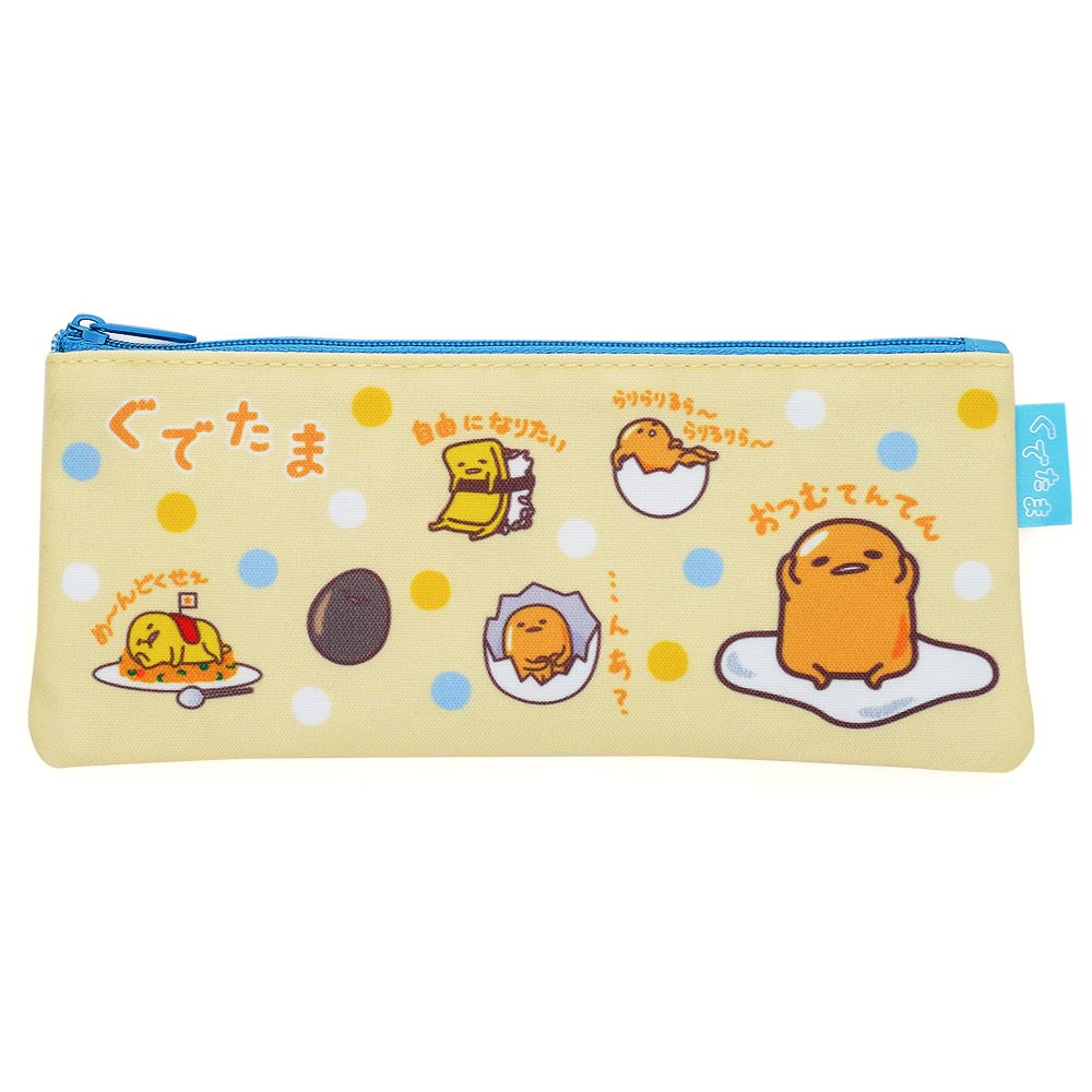 《Sanrio》蛋黃哥帆布扁平筆袋(集合點點)