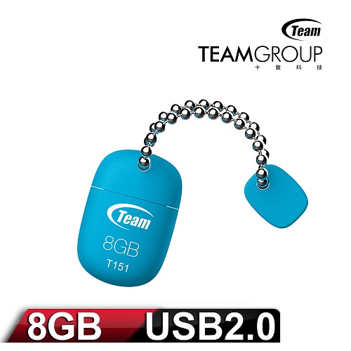 Team 十銓科技 T151 8G 俏皮輕巧碟-藍