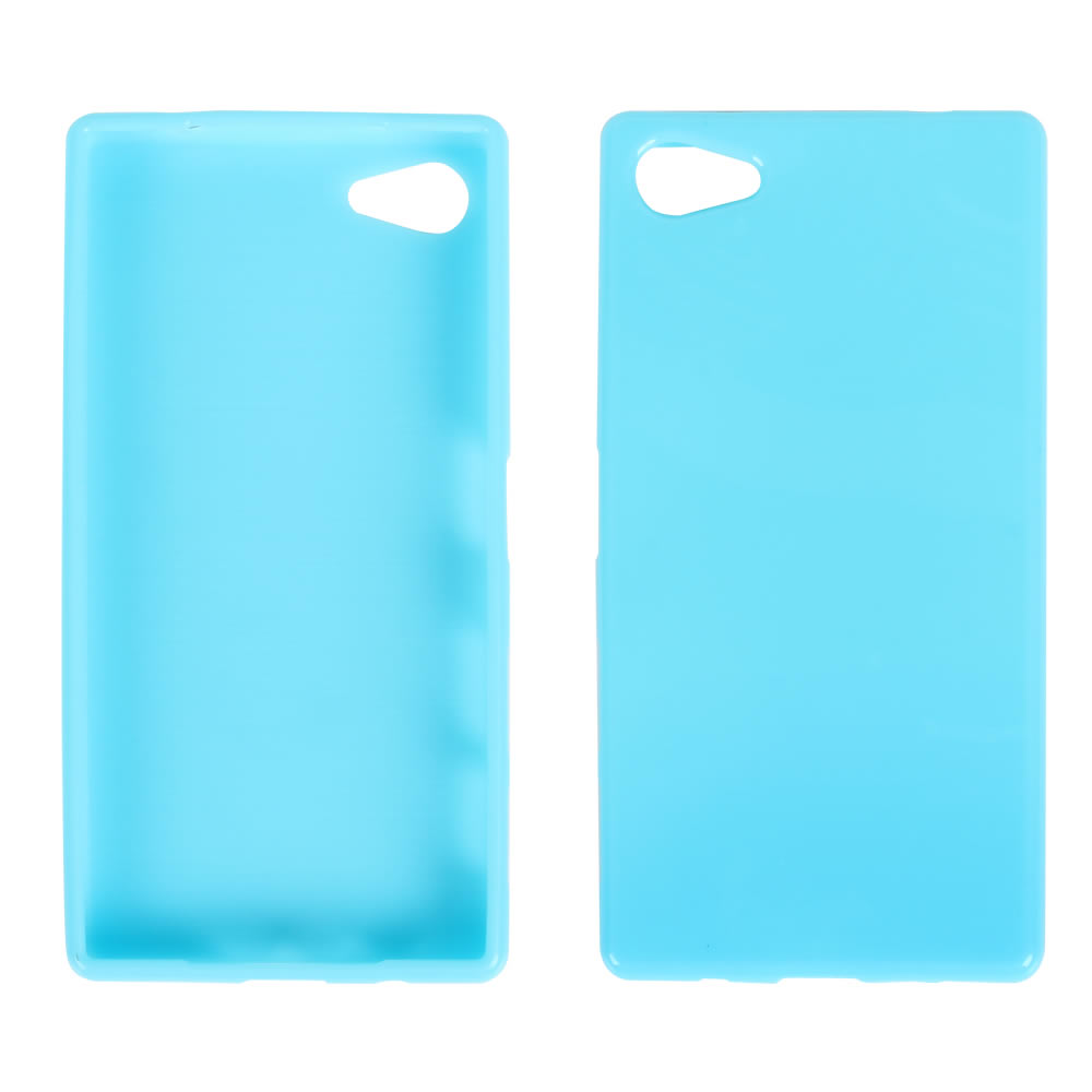 【BIEN】SONY Xperia Z5 Compact 亮麗全彩軟質保護殼 (粉藍)