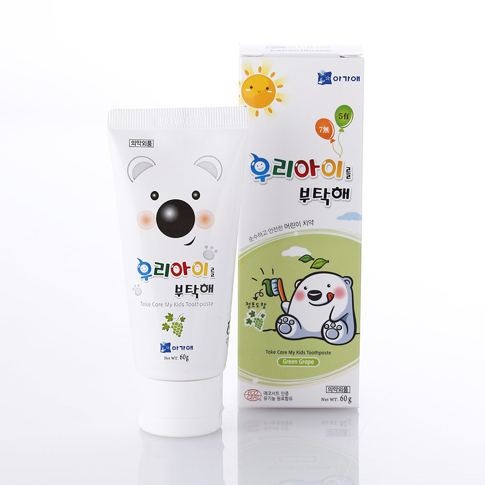 韓國寶貝熊兒童牙膏-葡萄60g